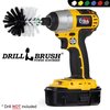 Drillbrush Truck Accessories - Car Cleaning Supplies - Car Wash - Drill Brush - G Mini-DB-White